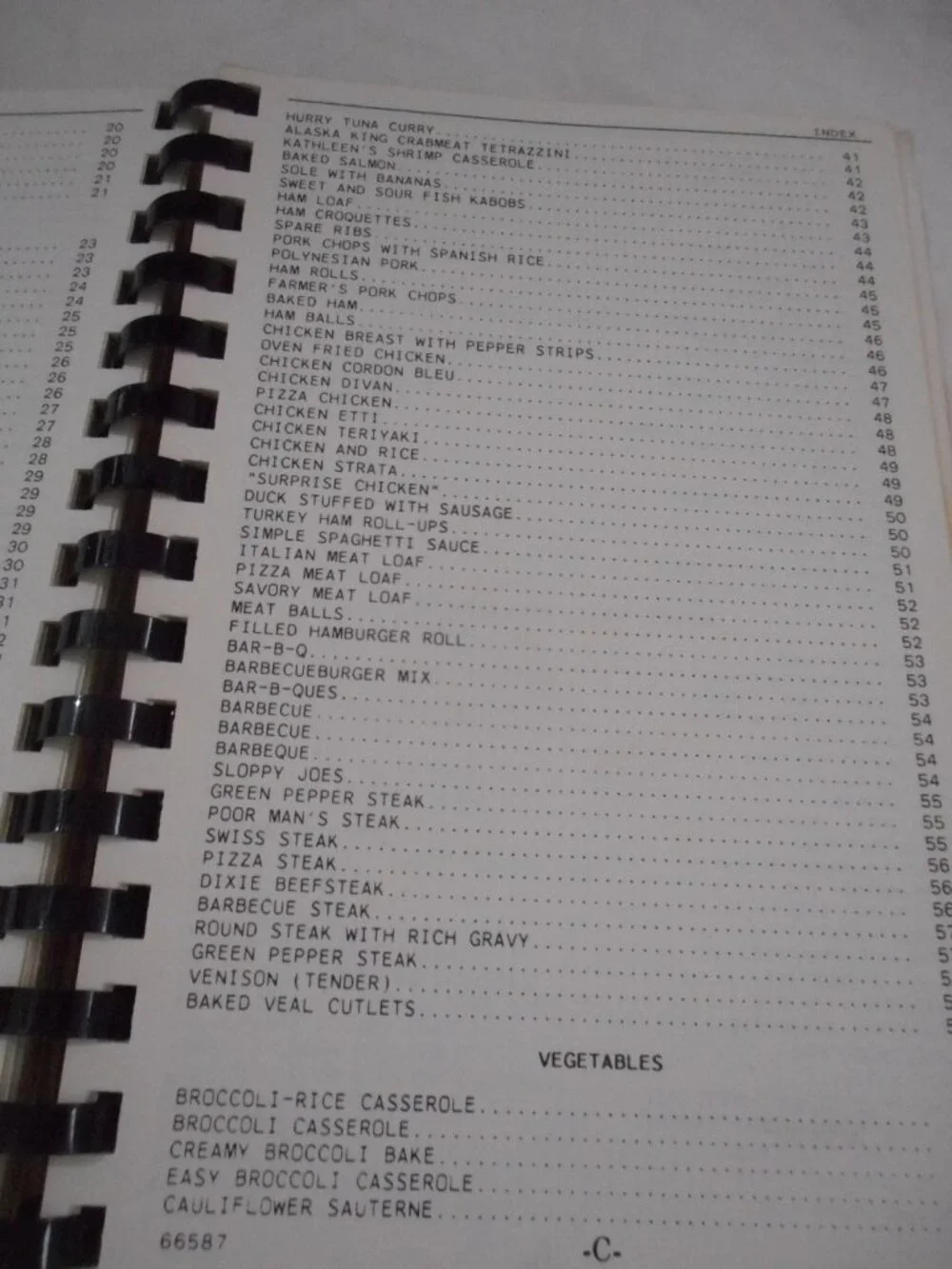 Vintage 1987 Softcover Spiral bound Country Cookbook Central PA